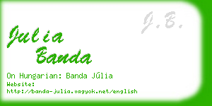 julia banda business card