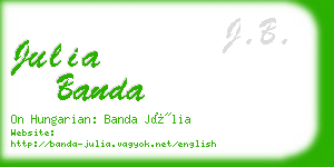 julia banda business card